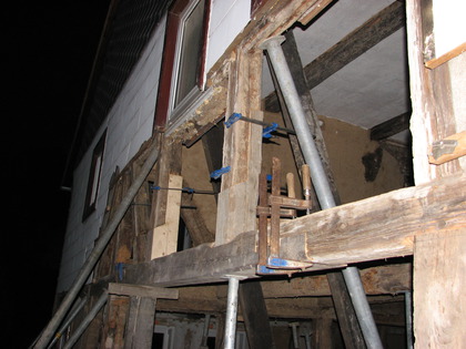 Fachwerk der Aussenwand auf Halde