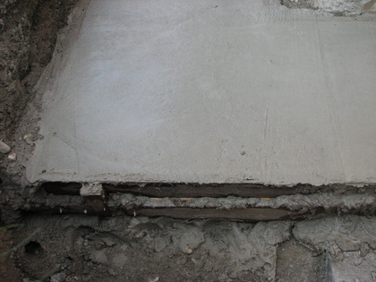 Schalung am Beton