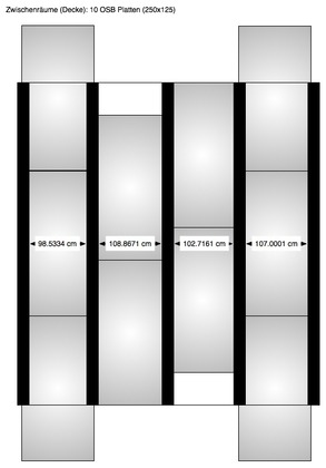 Küche Decke OSB Platten