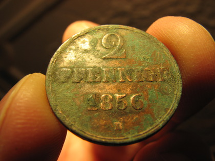 Zwei Pfennige 1856 Vorderseite