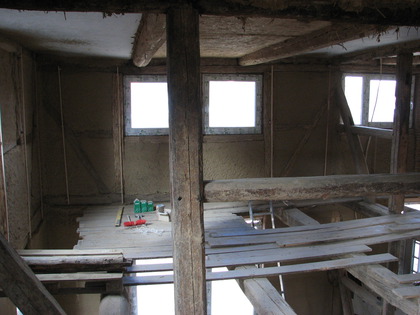 Blick vom Badezimmer ins Schlafzimmer