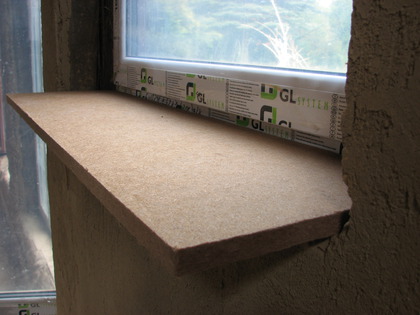 Holzfaserdämmplatte als Fensterlaibung