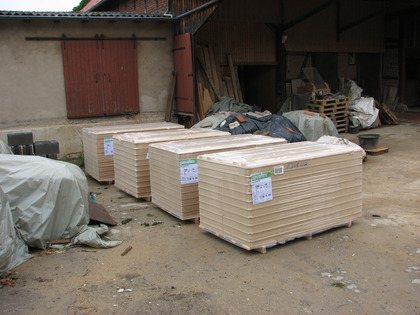 Die erste Lieferung Holzfaser Innendämmung