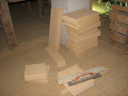 Verschnitt der Holzfaserdämmplatten