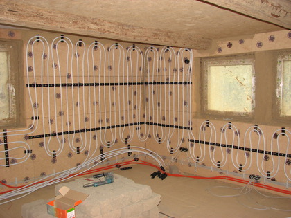 Wandheizung auf Holzfaser Dämmung im Schlafzimmer I