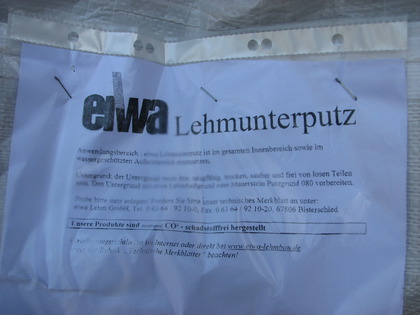 Eiwa Lehmunterputz wird fast CO2 neutral hergestellt